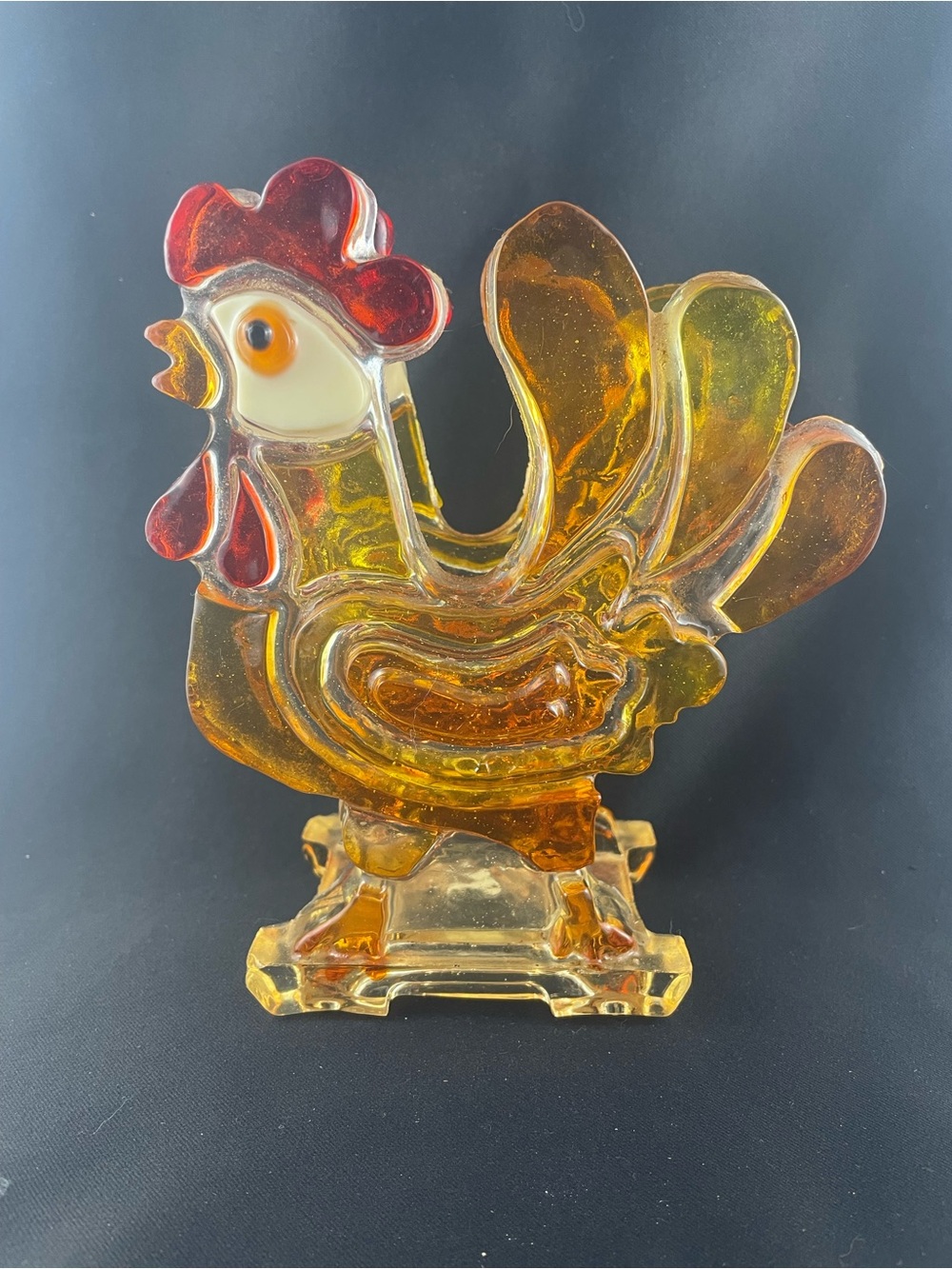 Vintage Lucite Chicken Rooster Napkin Holder